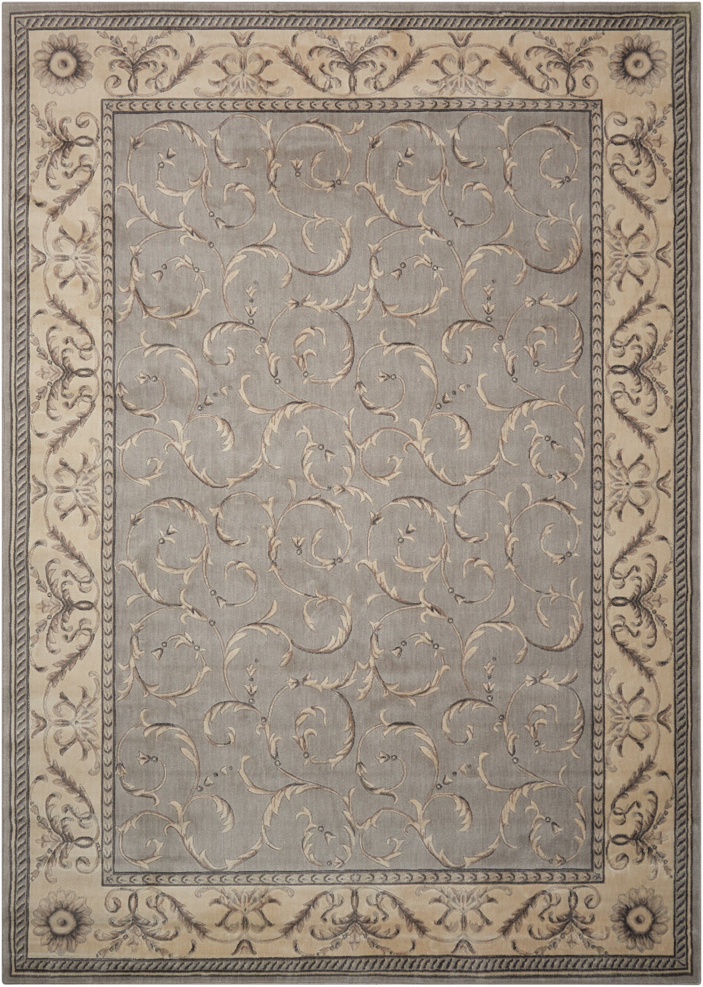 Nourison Home Somerset ST02 Silver  Traditional Machinemade Rug