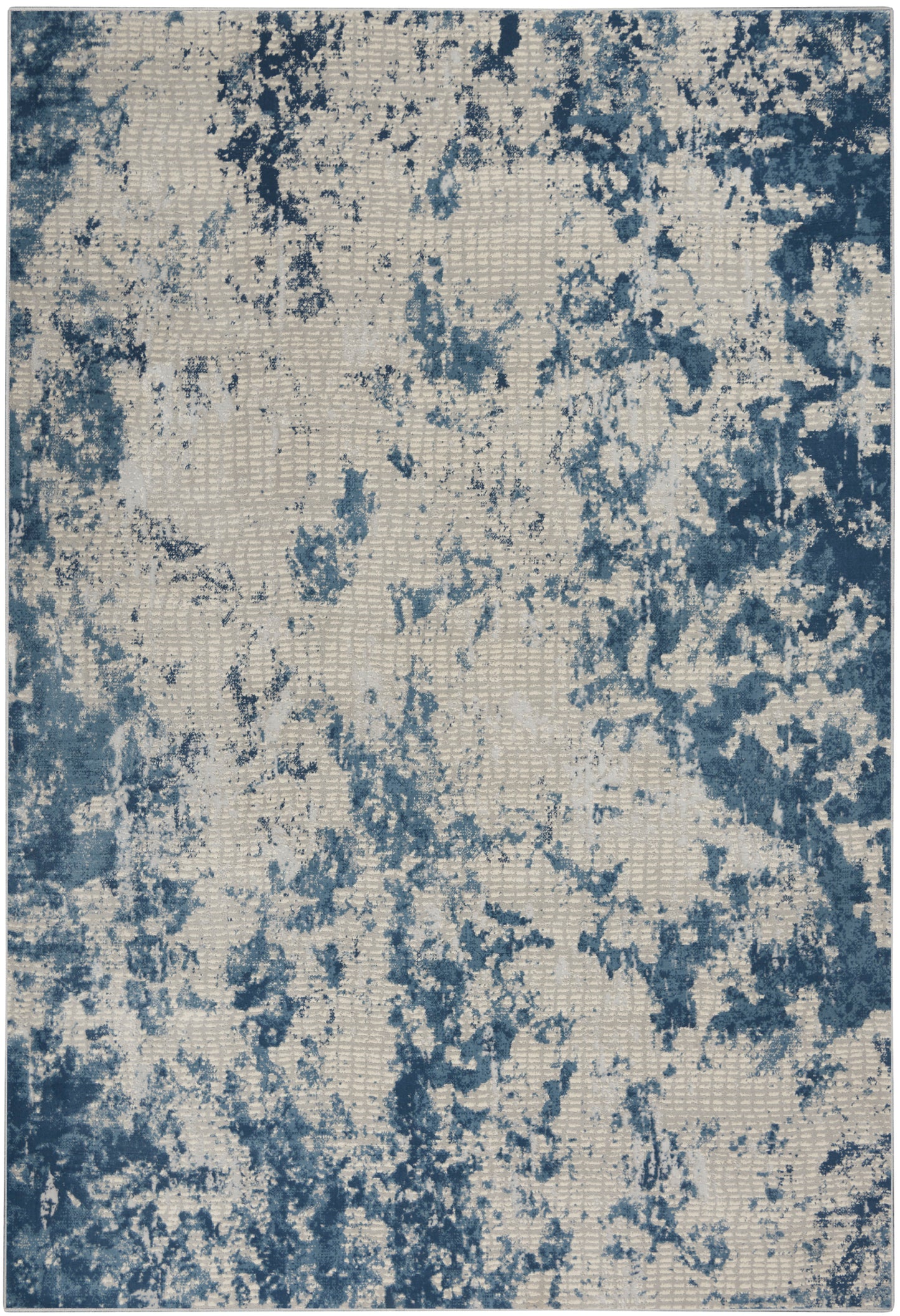 Nourison Home Rustic Textures RUS16 Grey Blue  Contemporary Machinemade Rug