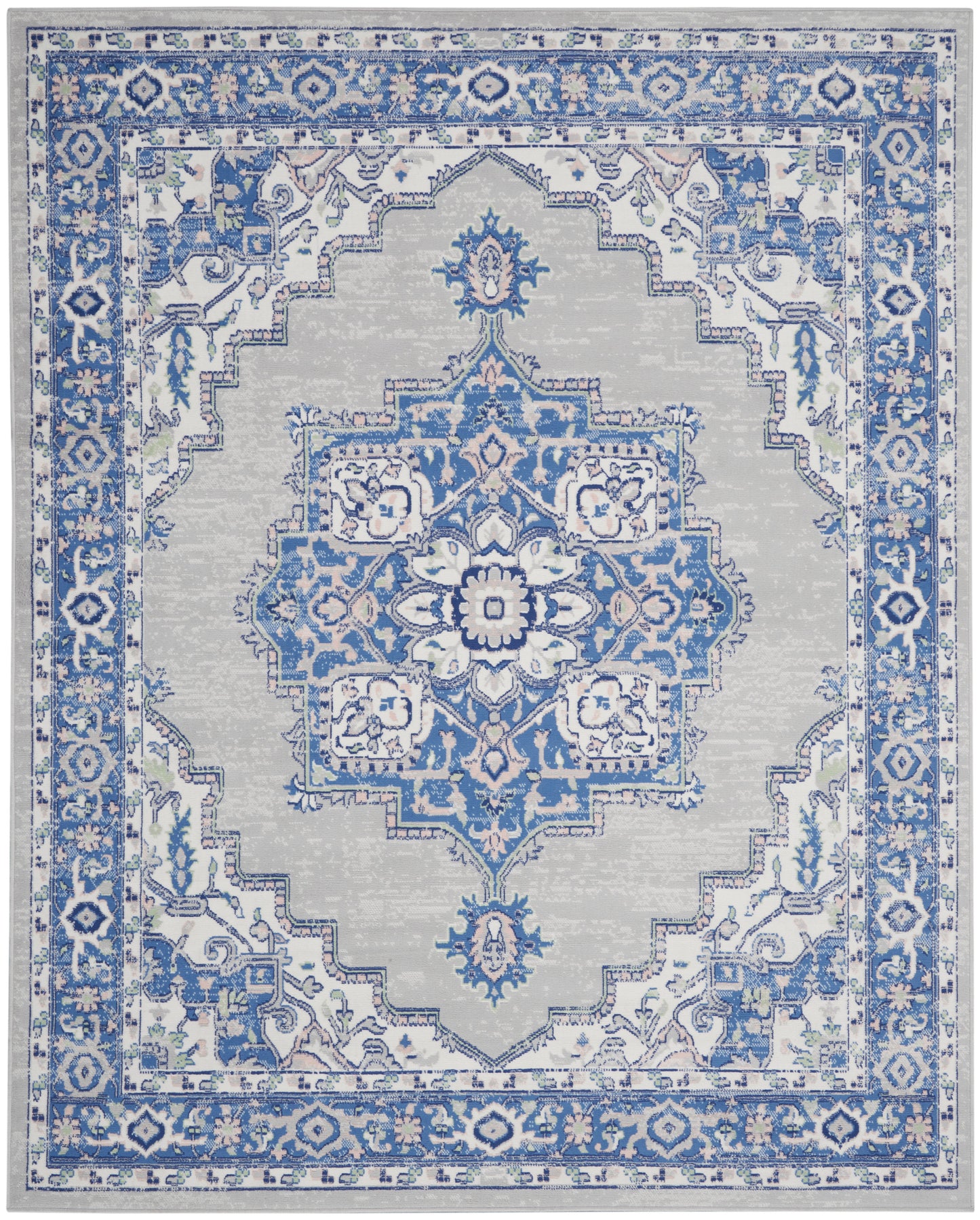 Nourison Home Whimsicle WHS03 Grey Blue  Transitional Machinemade Rug