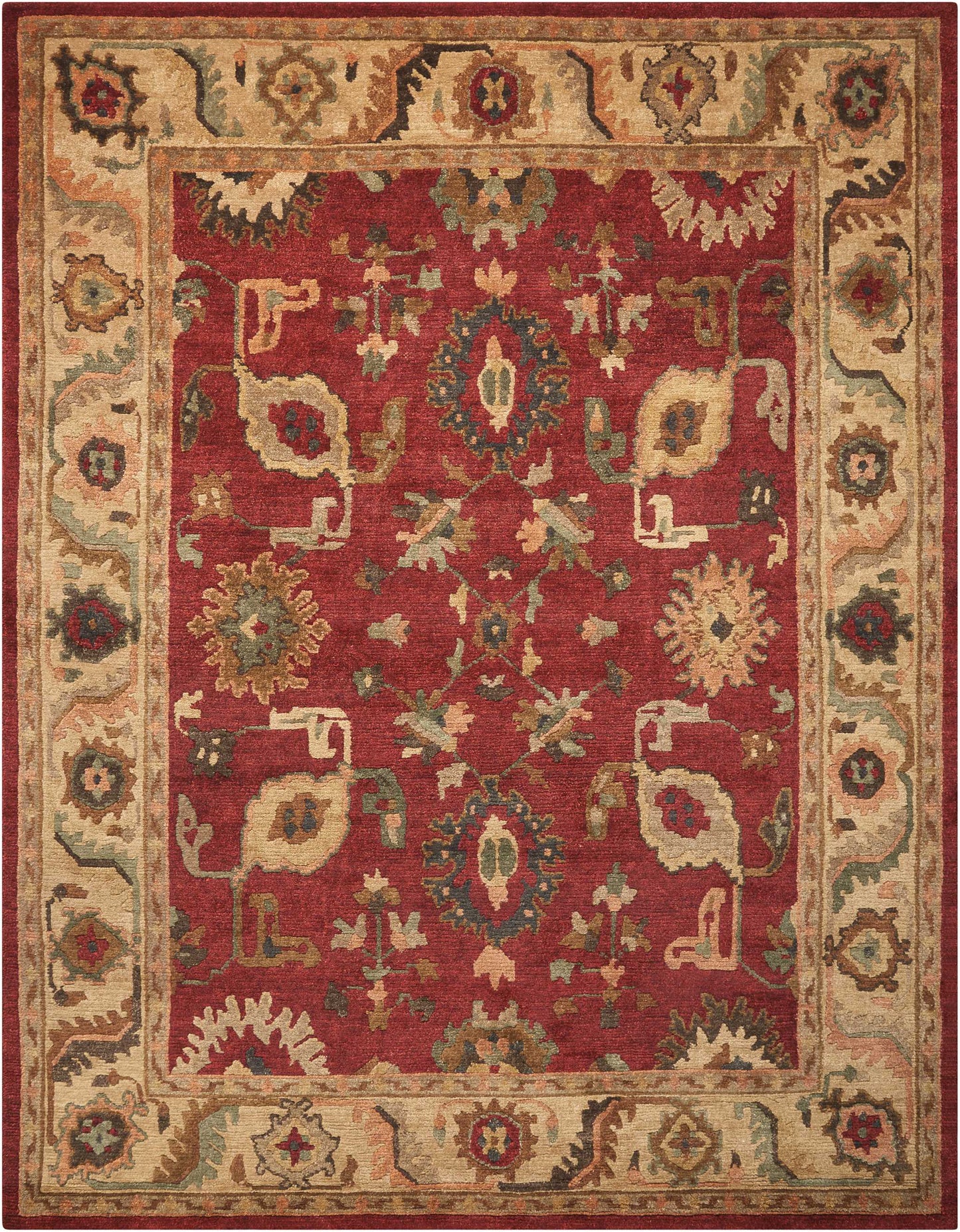 Nourison Home Tahoe TA08 Red  Traditional Knotted Rug