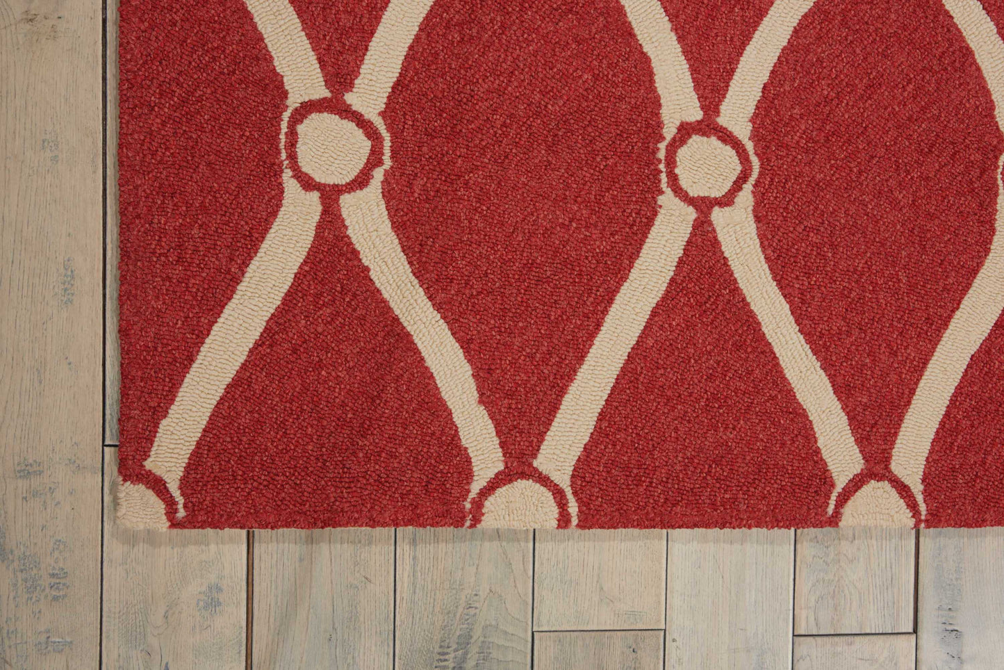 Nourison Home Portico POR02 Red  Contemporary Tufted Rug