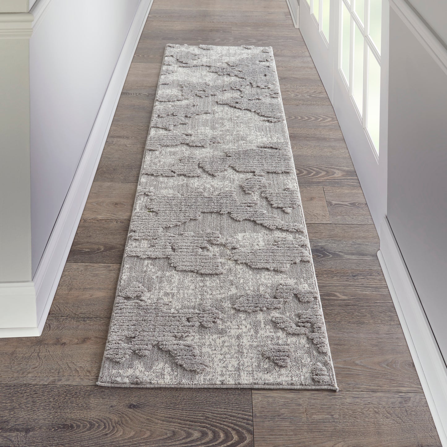 Nourison Home Zermatt ZER01 Grey Ivory  Contemporary Machinemade Rug