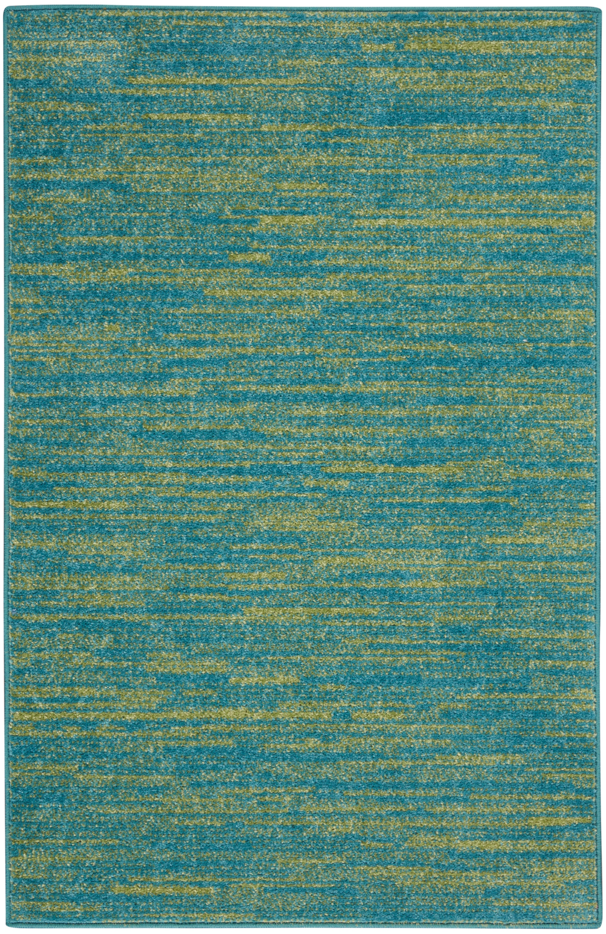 Nourison Home Nourison Essentials NRE01 Blue Green Contemporary Machinemade Rug