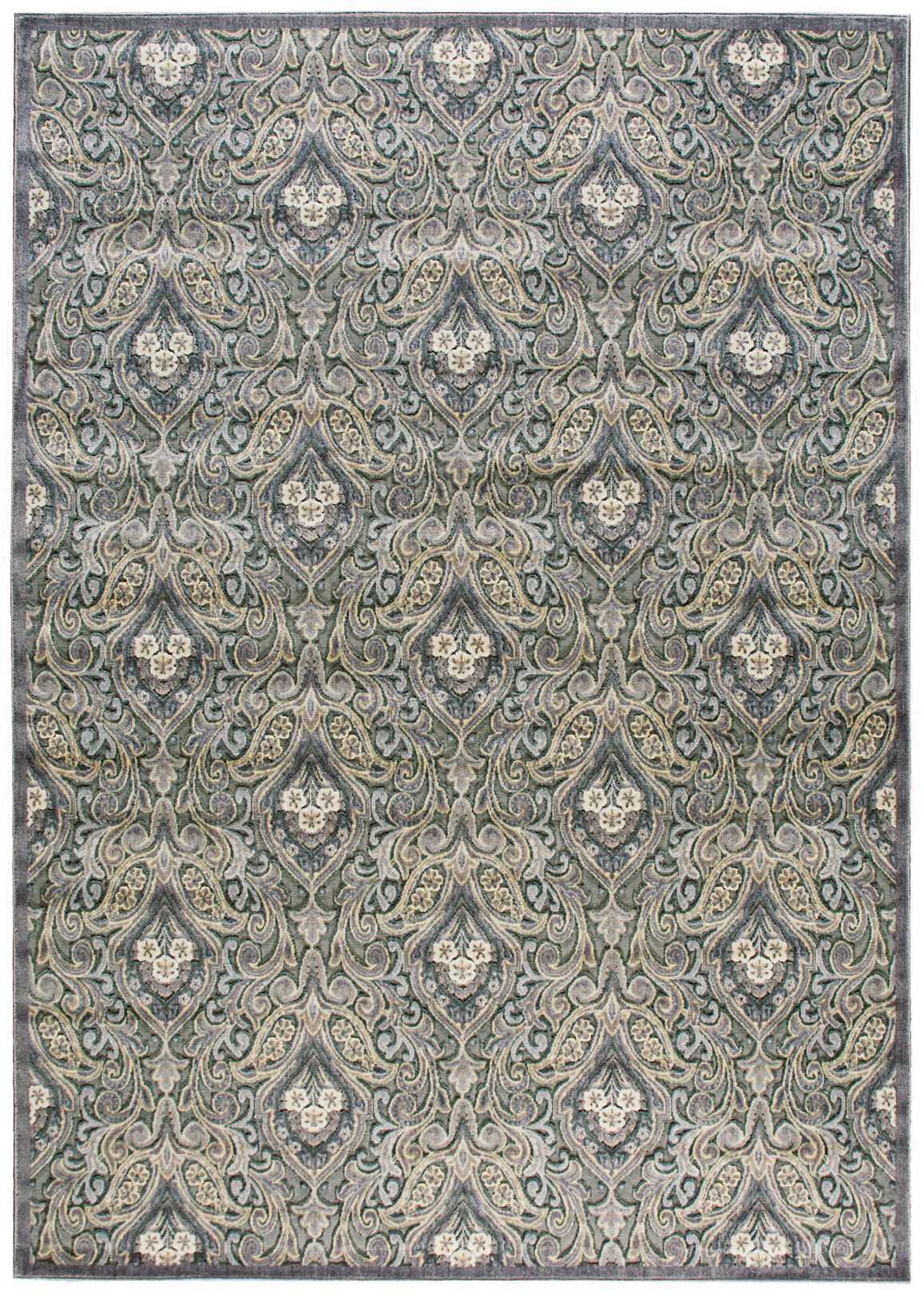 Nourison Home Graphic Illusions GIL11 Grey  Transitional Machinemade Rug