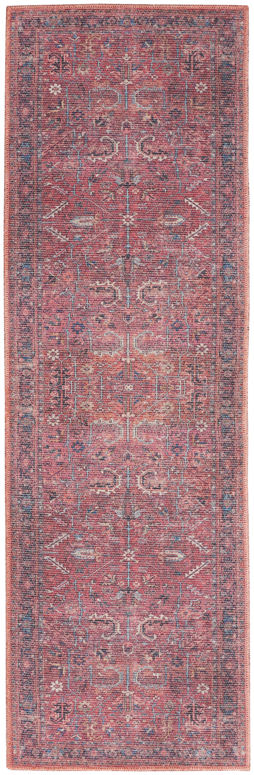 Nicole Curtis Machine Washable Series 1 SR102 Brick  Traditional Machinemade Rug