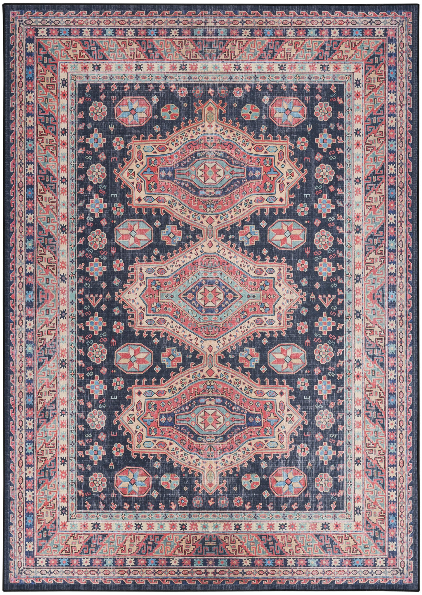 Nourison Home Vintage Home VNH03 Navy  Traditional Machinemade Rug