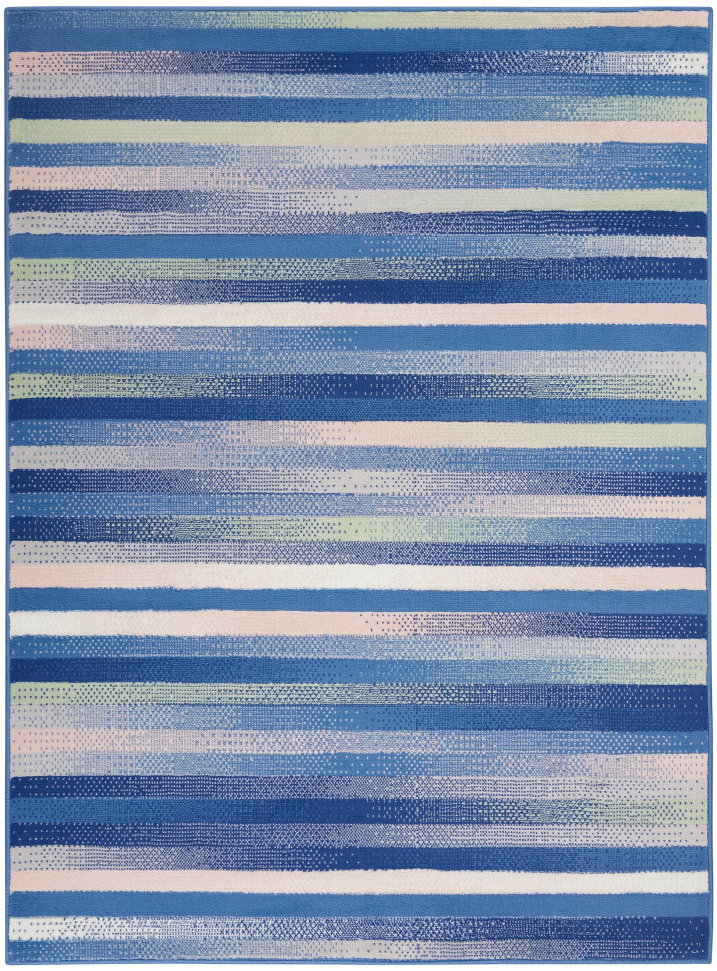 Nourison Home Whimsicle WHS12 Blue Multicolor  Contemporary Machinemade Rug