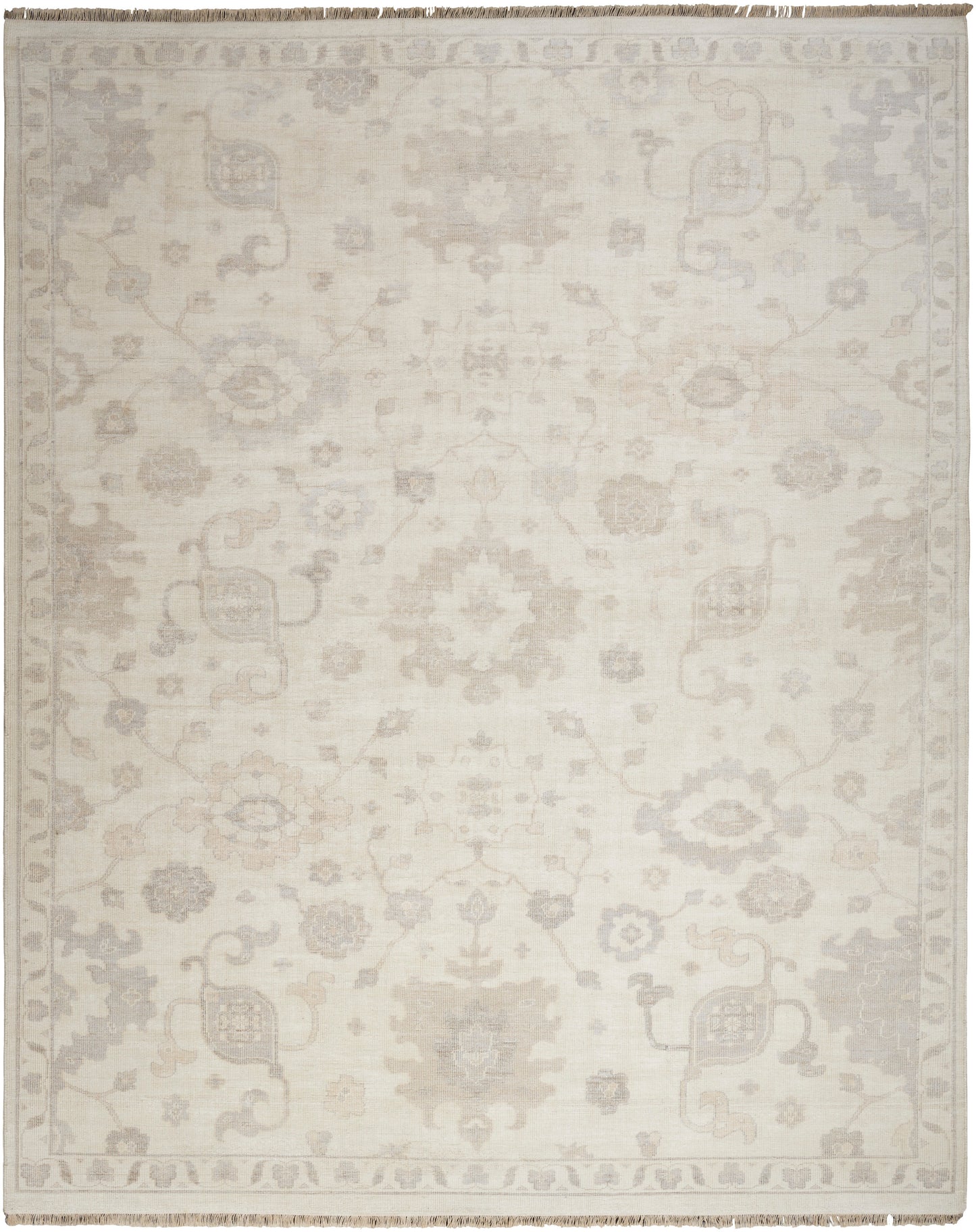 Nourison Home Aldora ALD14 Ivory Grey  Traditional Knotted Rug