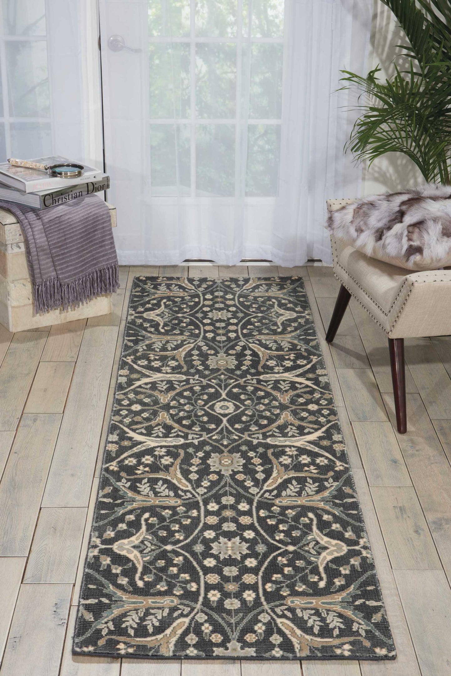 Nourison Home Luminance LUM08 Graphite  Transitional Loom Rug