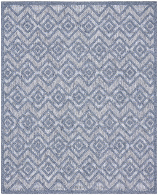 Nourison Home Versatile NRV01 Denim Blue  Contemporary Flat Weave Rug