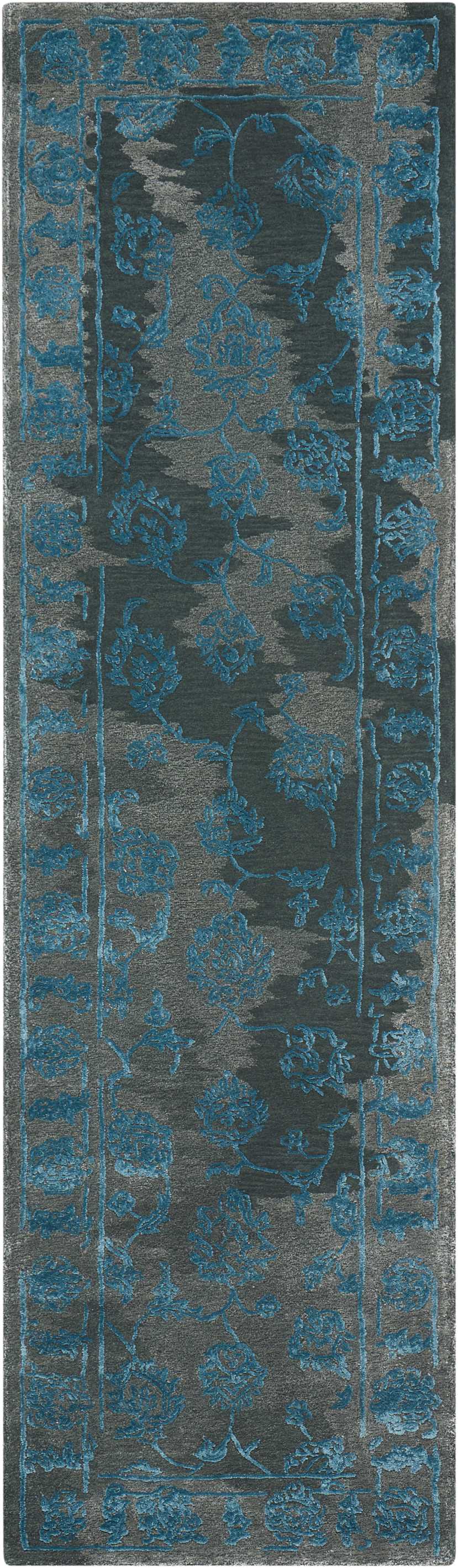 Nourison Home Opaline OPA12 Charcoal Blue Transitional Tufted Rug