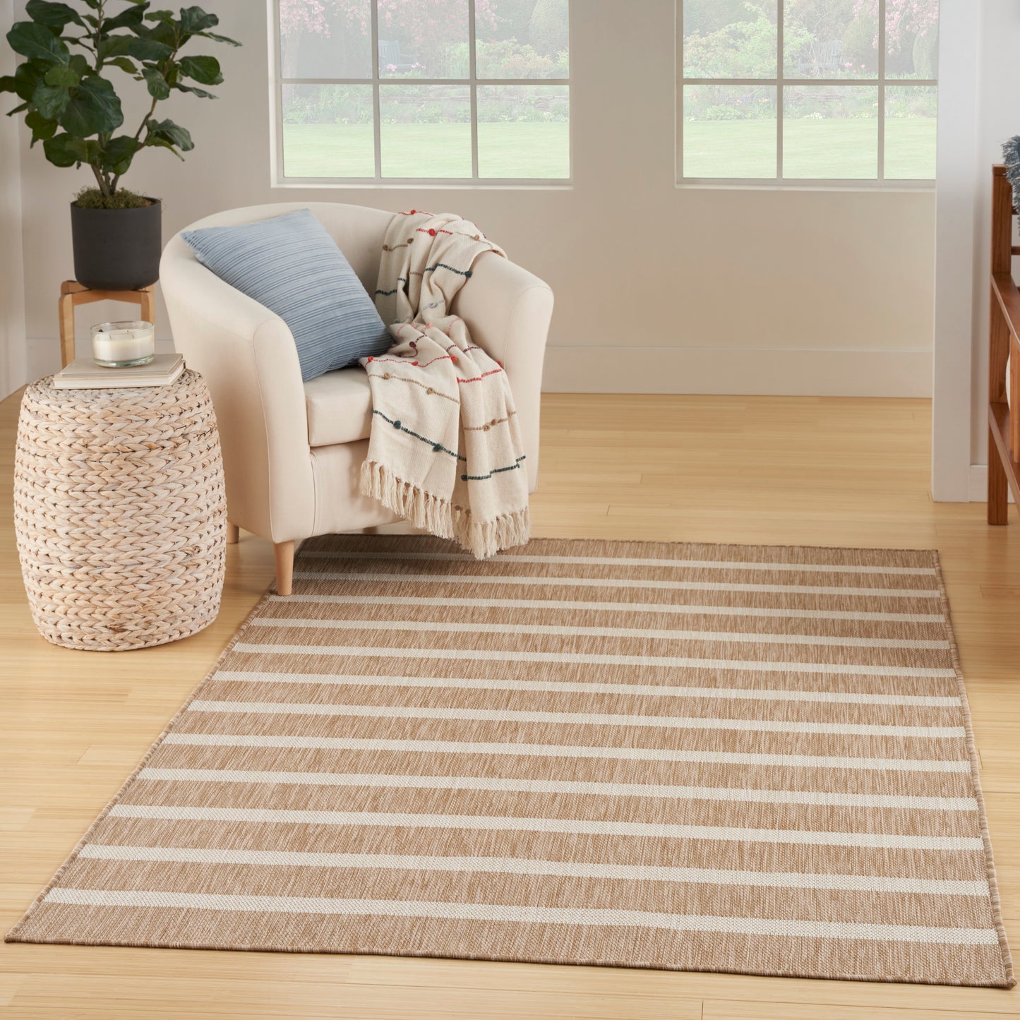 Nourison Home Positano POS03 Beige Ivory  Contemporary Machinemade Rug