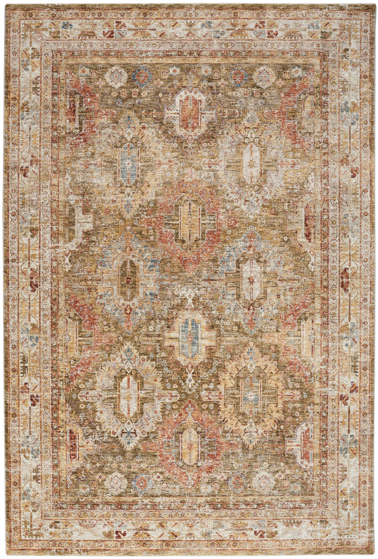 Nourison Home Sahar SHR01 Green  Traditional Machinemade Rug