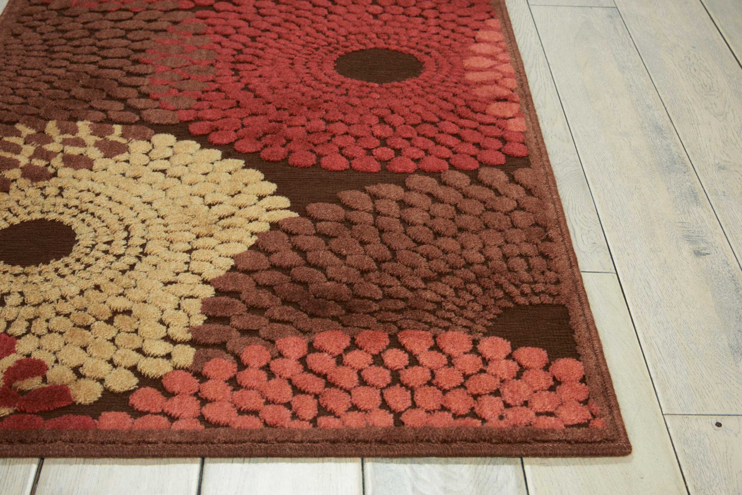 Nourison Home Graphic Illusions GIL04 Brown  Contemporary Machinemade Rug