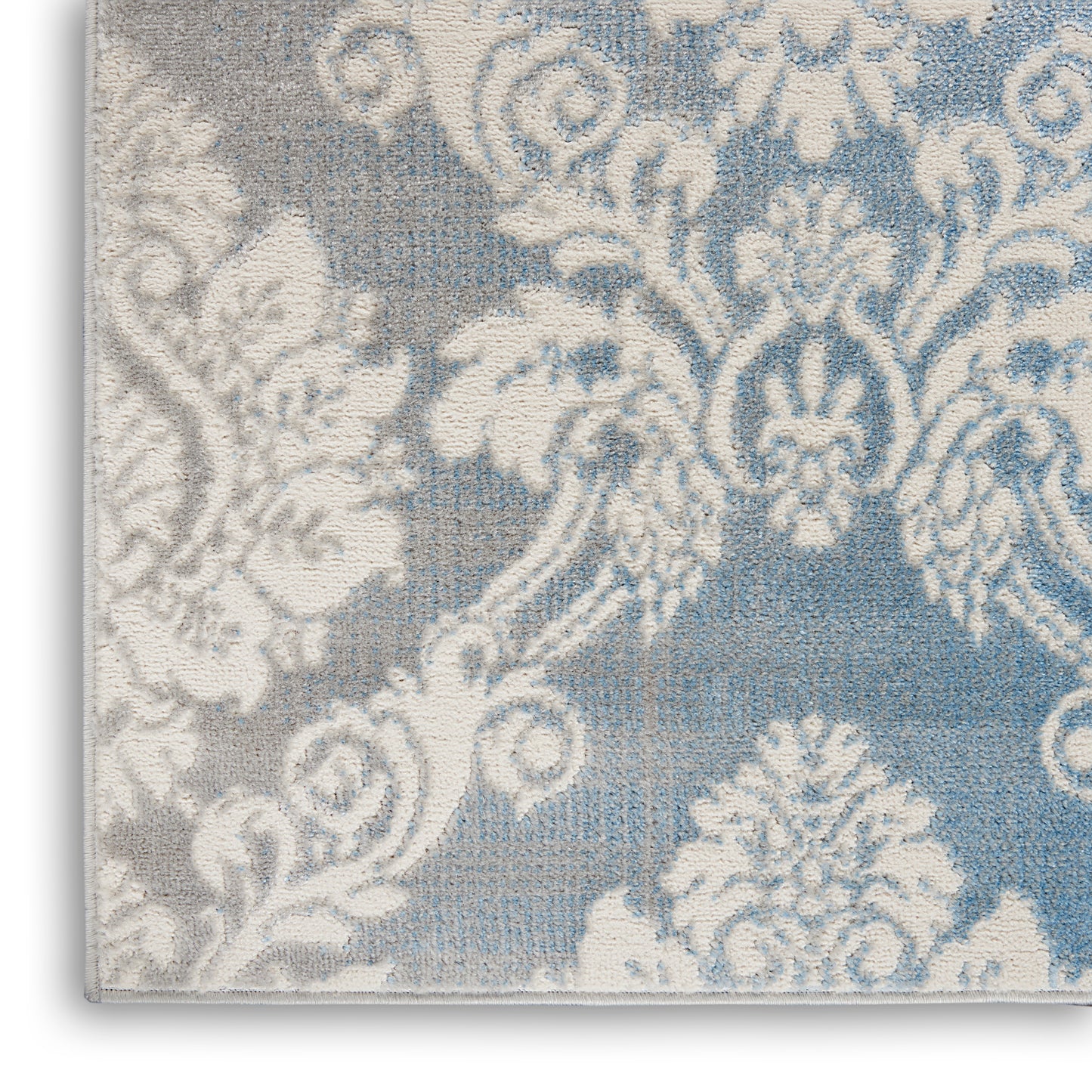 Nourison Home Elation ETN03 Ivory Blue  Traditional Machinemade Rug