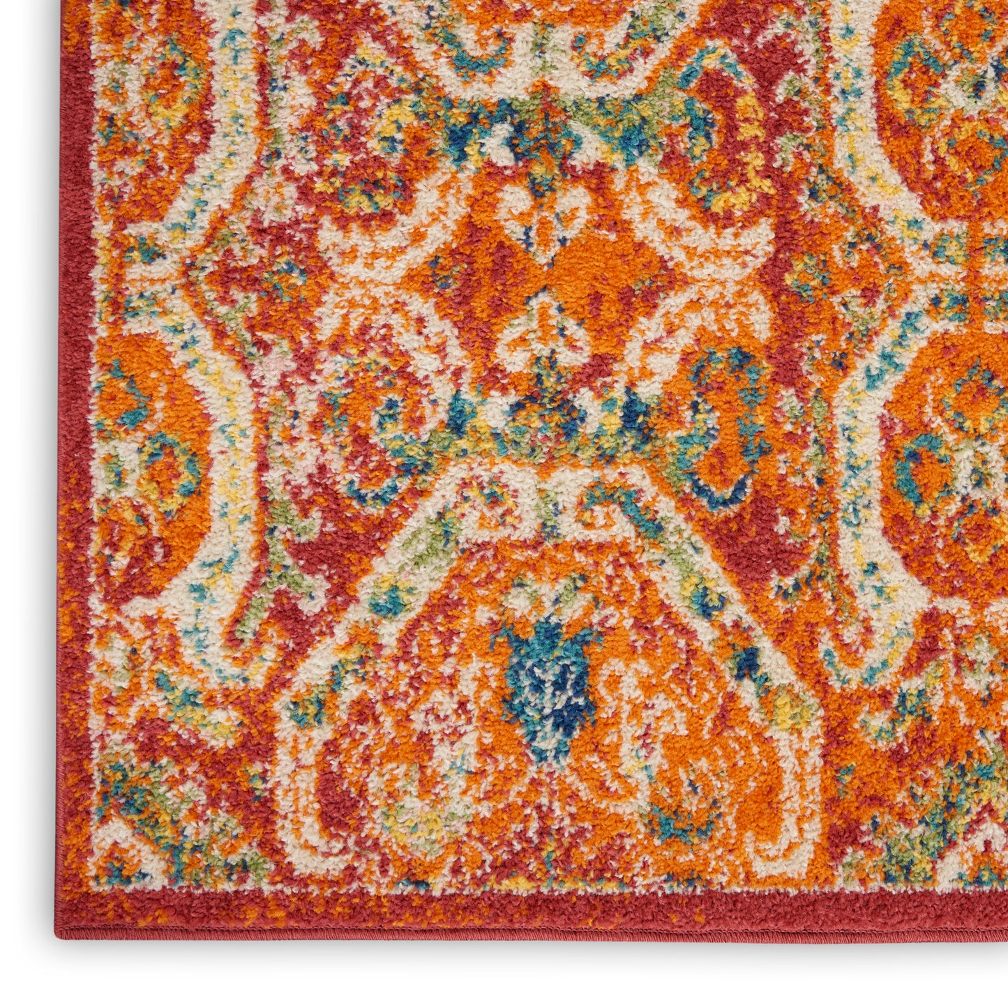 Nourison Home Allur ALR05 Red Multicolor  Transitional Machinemade Rug