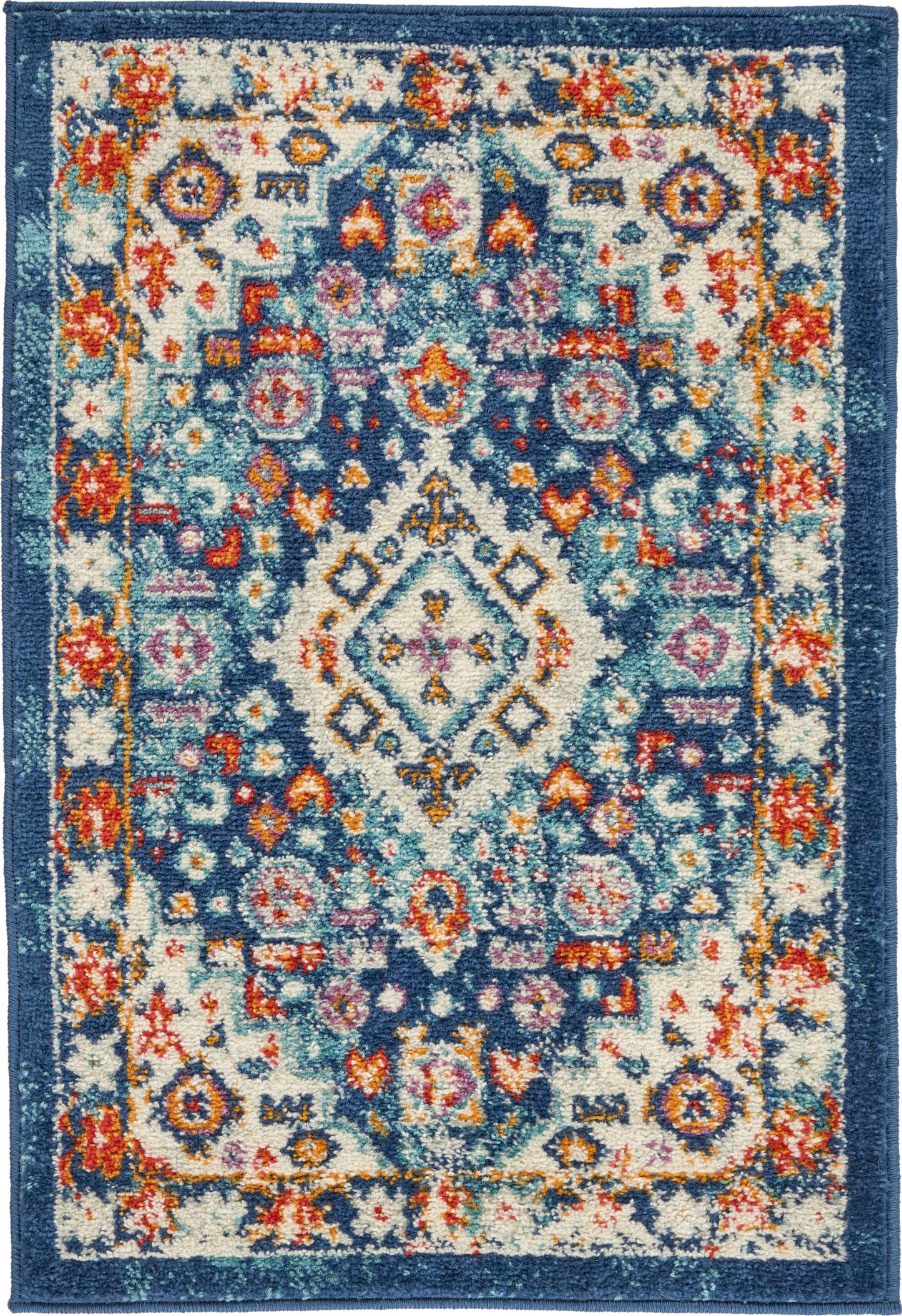 Nourison Home Passion PSN29 Blue Multicolor Transitional Machinemade Rug