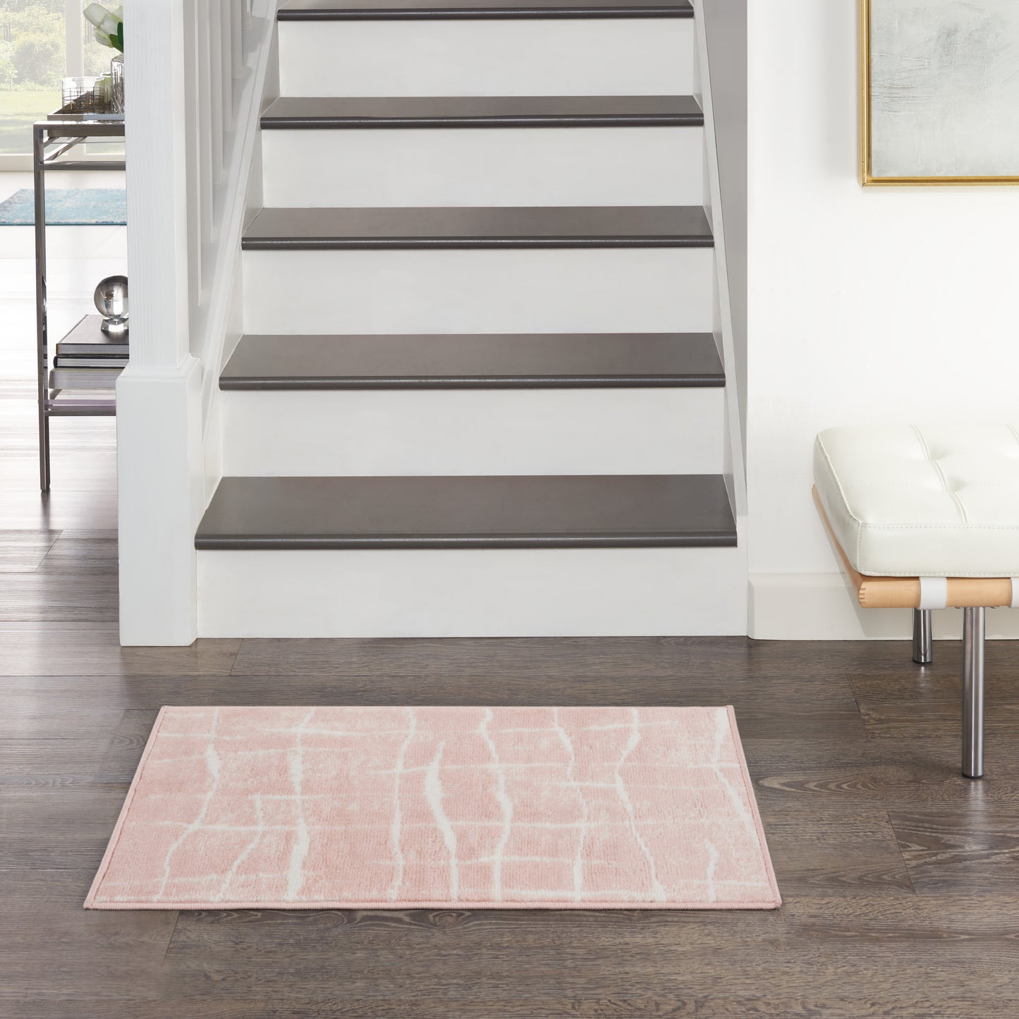 Nourison Home Whimsicle WHS09 Pink Ivory  Contemporary Machinemade Rug