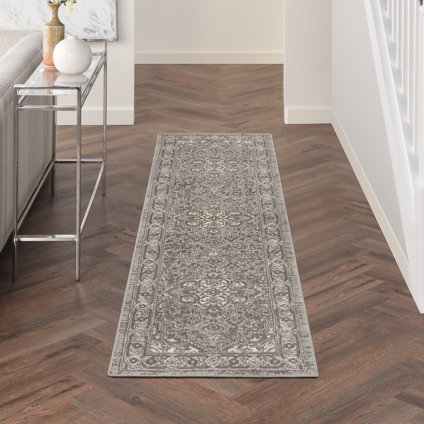 Nourison Home Quarry QUA05 Grey  Transitional Machinemade Rug