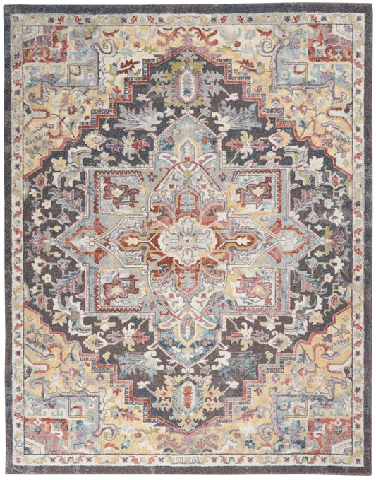 Nourison Home Soraya SOR04 Charcoal Multi  Traditional Machinemade Rug