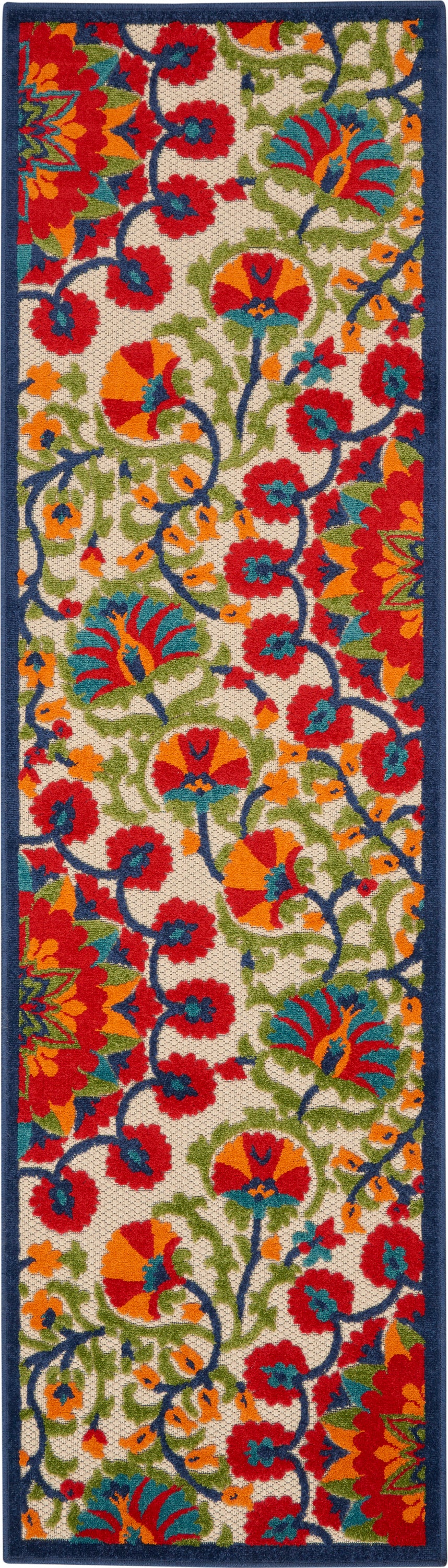 Nourison Home Aloha ALH20 Red Multi Contemporary Machinemade Rug