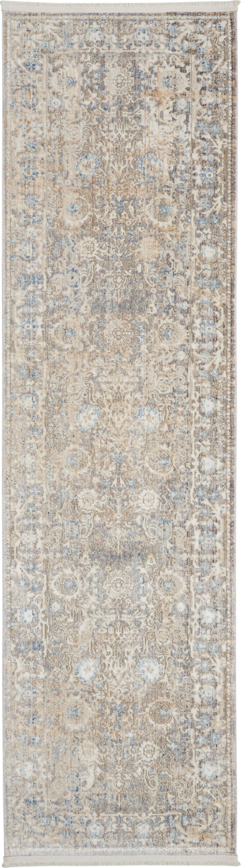 Nourison Home Lustrous Weave LUW01 Ivory Blue  Machinemade Rug