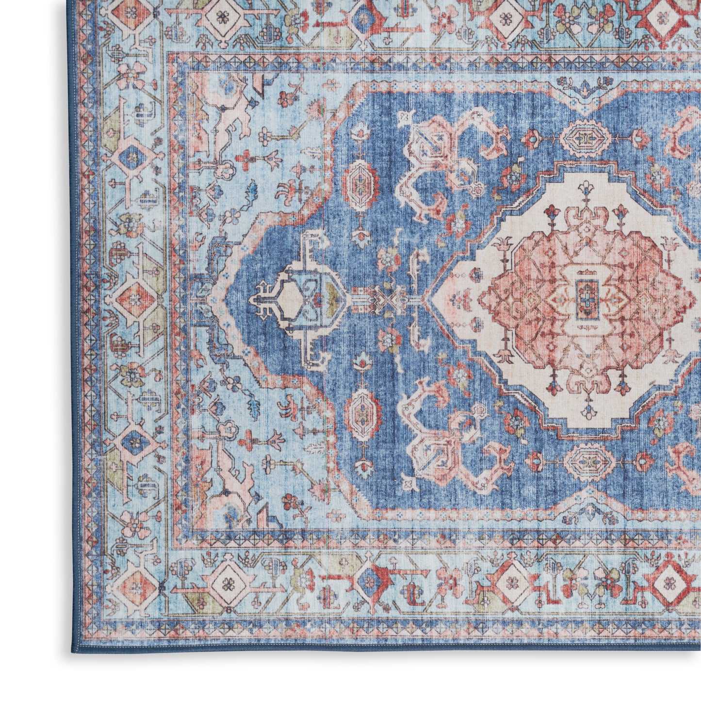 Nourison Home Fulton FUL11 Blue  Traditional Machinemade Rug