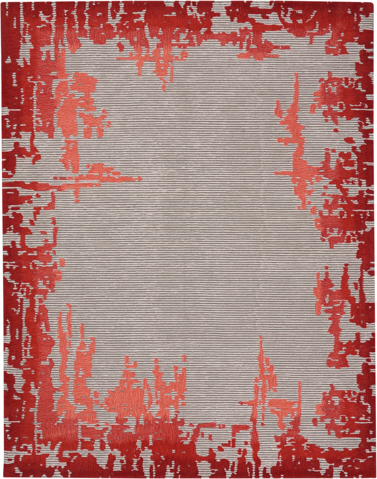 Nourison Home Symmetry SMM02 Beige Red  Contemporary Tufted Rug