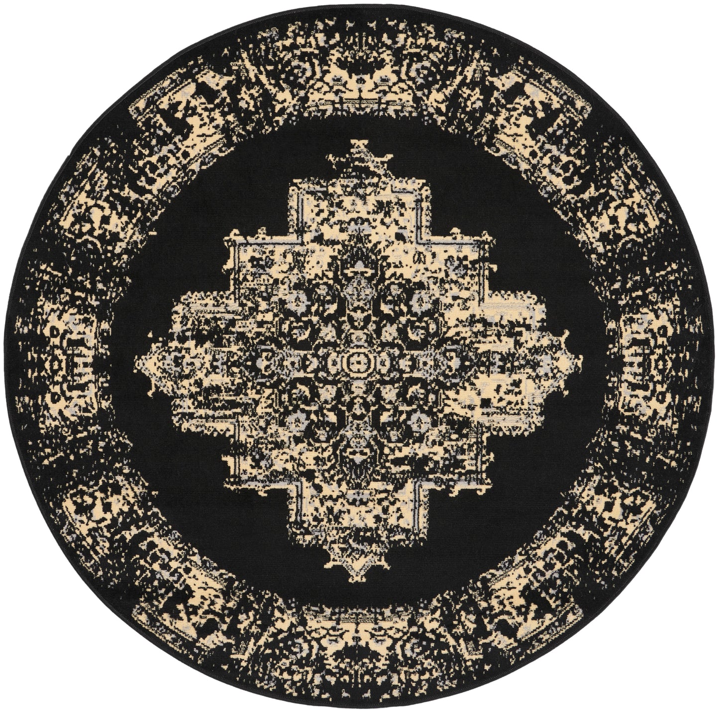 Nourison Home Grafix GRF14 Black  Transitional Machinemade Rug