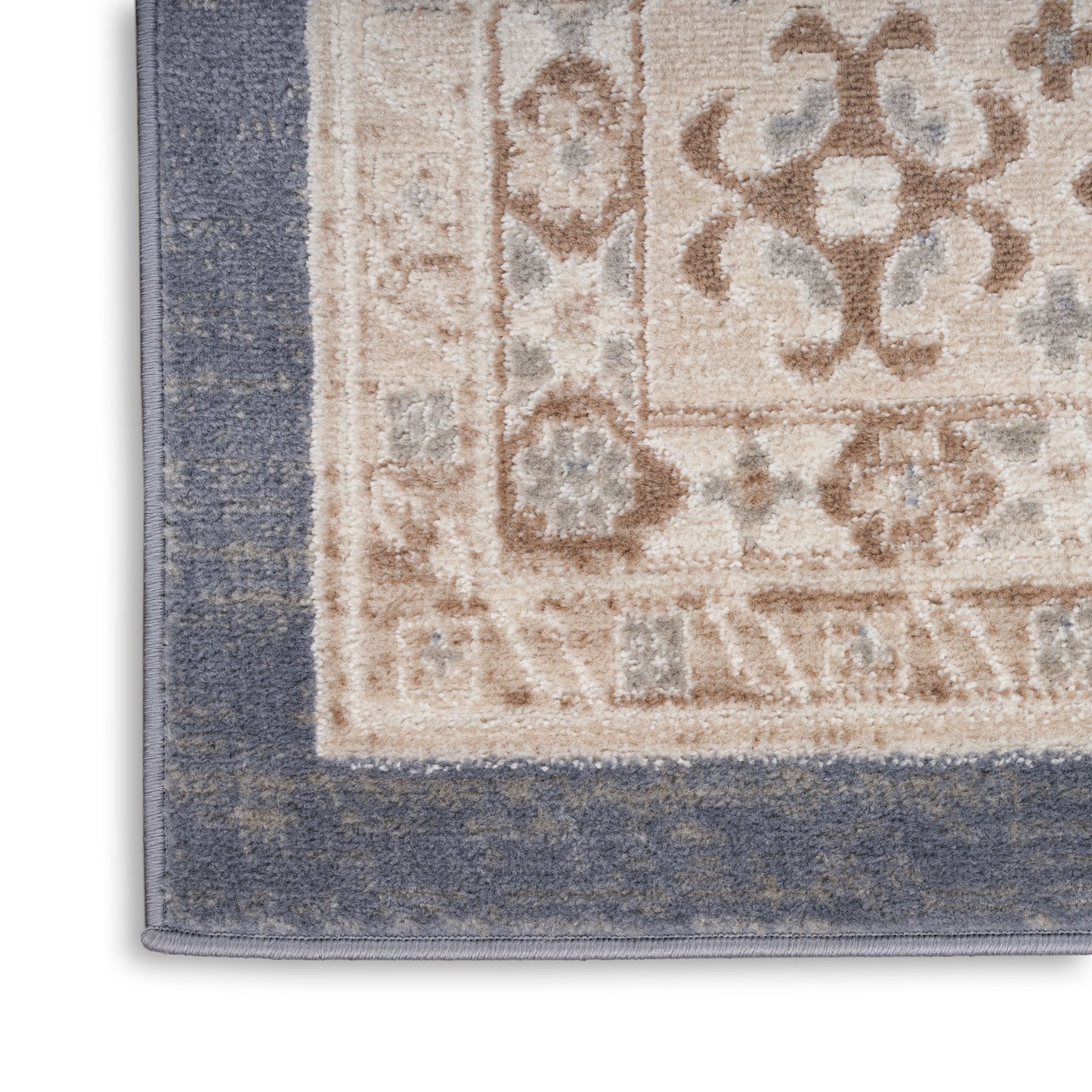 Nourison Home Serenity Home SRH01 Ivory Blue  Traditional Woven Rug