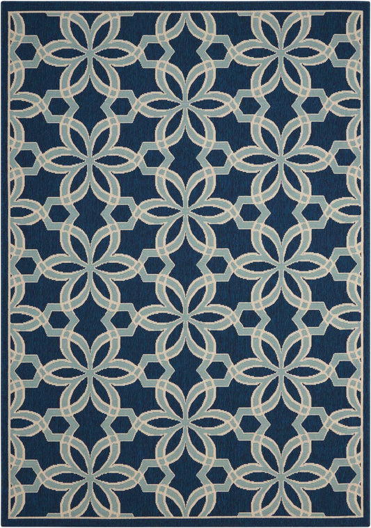 Nourison Home Caribbean CRB05 Navy  Transitional Machinemade Rug