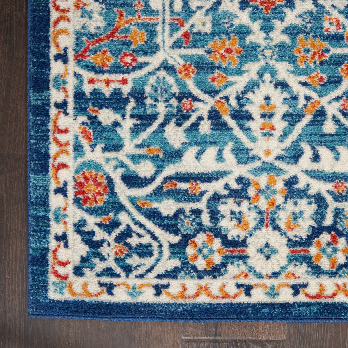 Nourison Home Passion PSN28 Blue Multicolor  Transitional Machinemade Rug