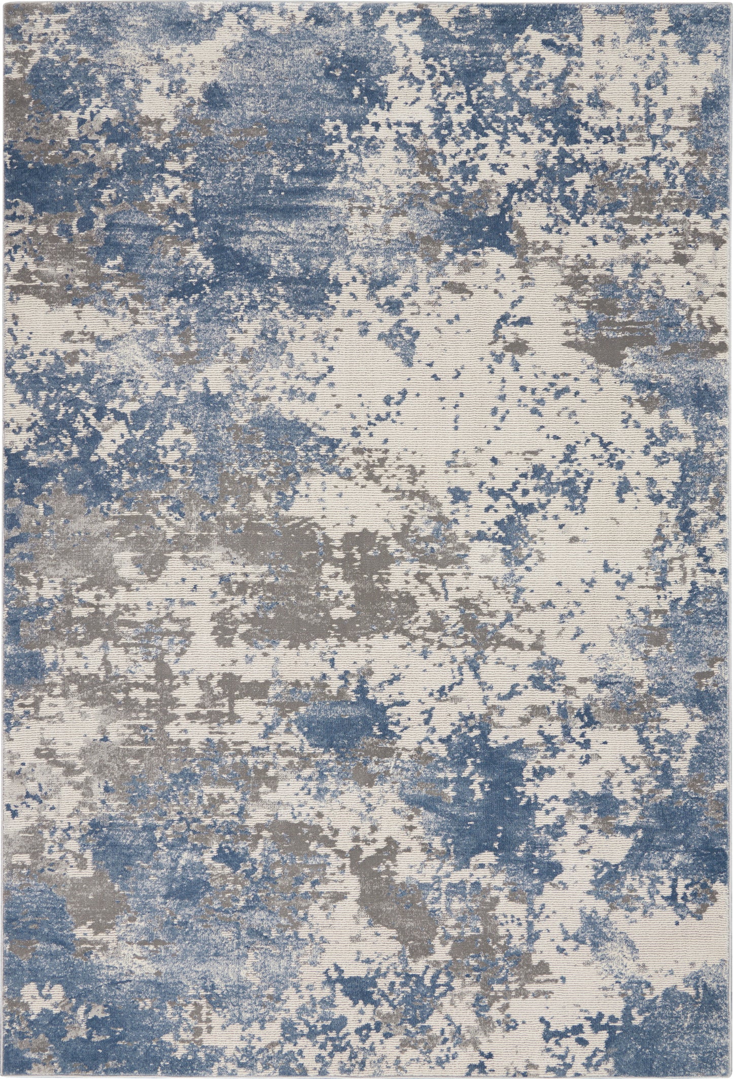 Nourison Home Rustic Textures RUS08 Grey Blue  Contemporary Machinemade Rug