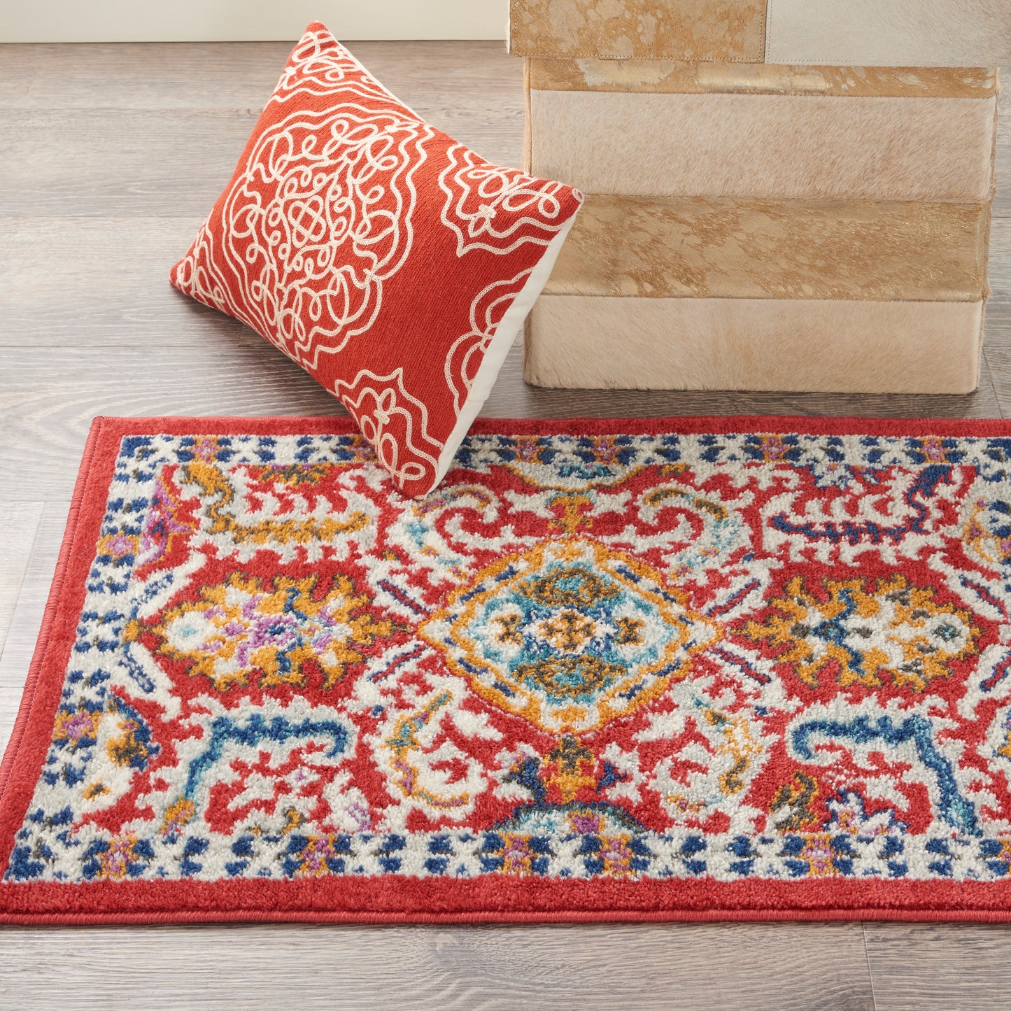 Nourison Home Passion PSN32 Red Multicolor  Transitional Machinemade Rug