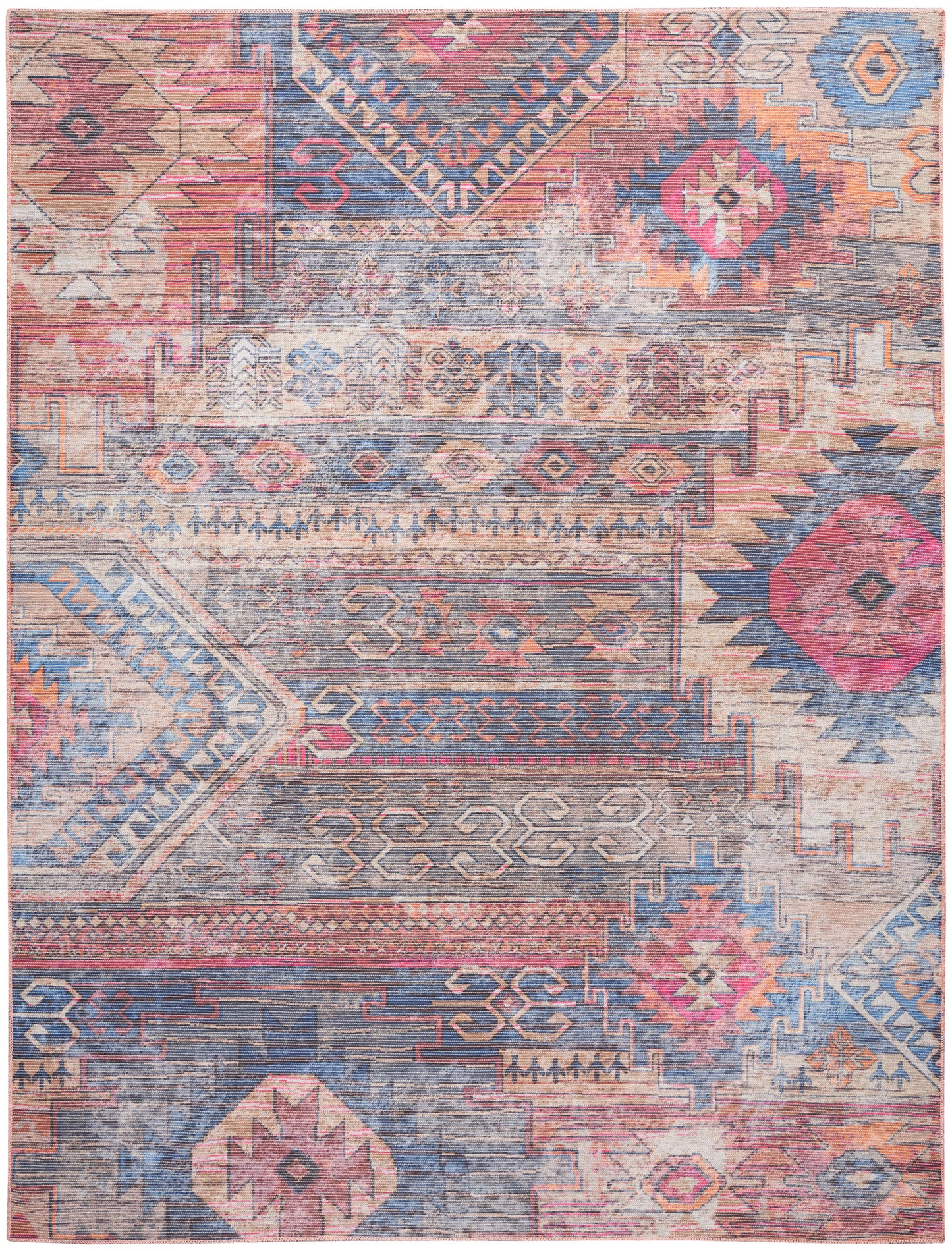 Nicole Curtis Machine Washable Series 1 SR106 Multicolor  Traditional Machinemade Rug