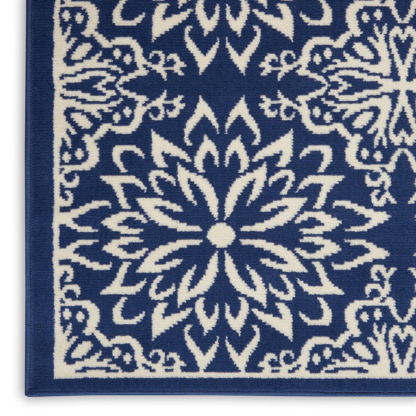 Nourison Home Jubilant JUB06 Navy Ivory  Transitional Machinemade Rug