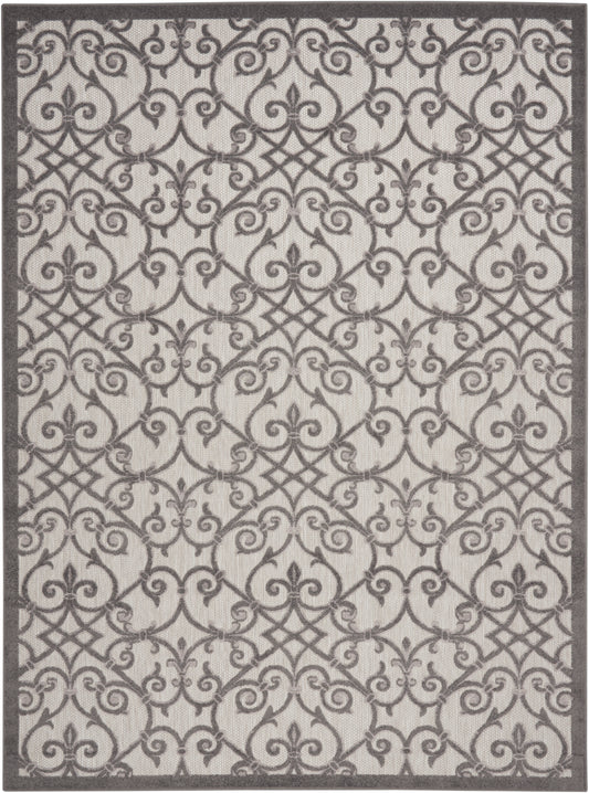 Nourison Home Aloha ALH21 Grey Charcoal  Contemporary Machinemade Rug