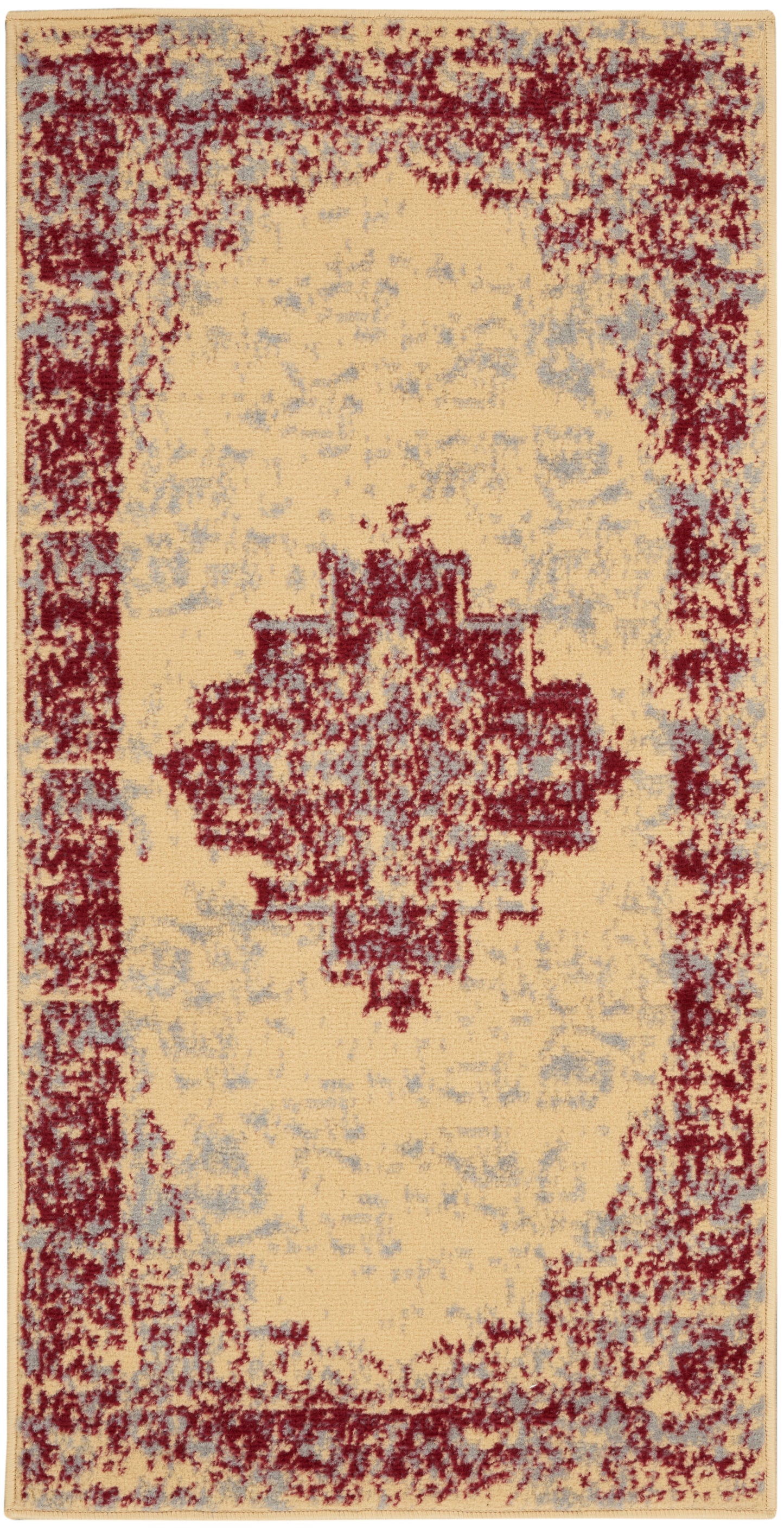 Nourison Home Grafix GRF14 Cream Red Transitional Machinemade Rug