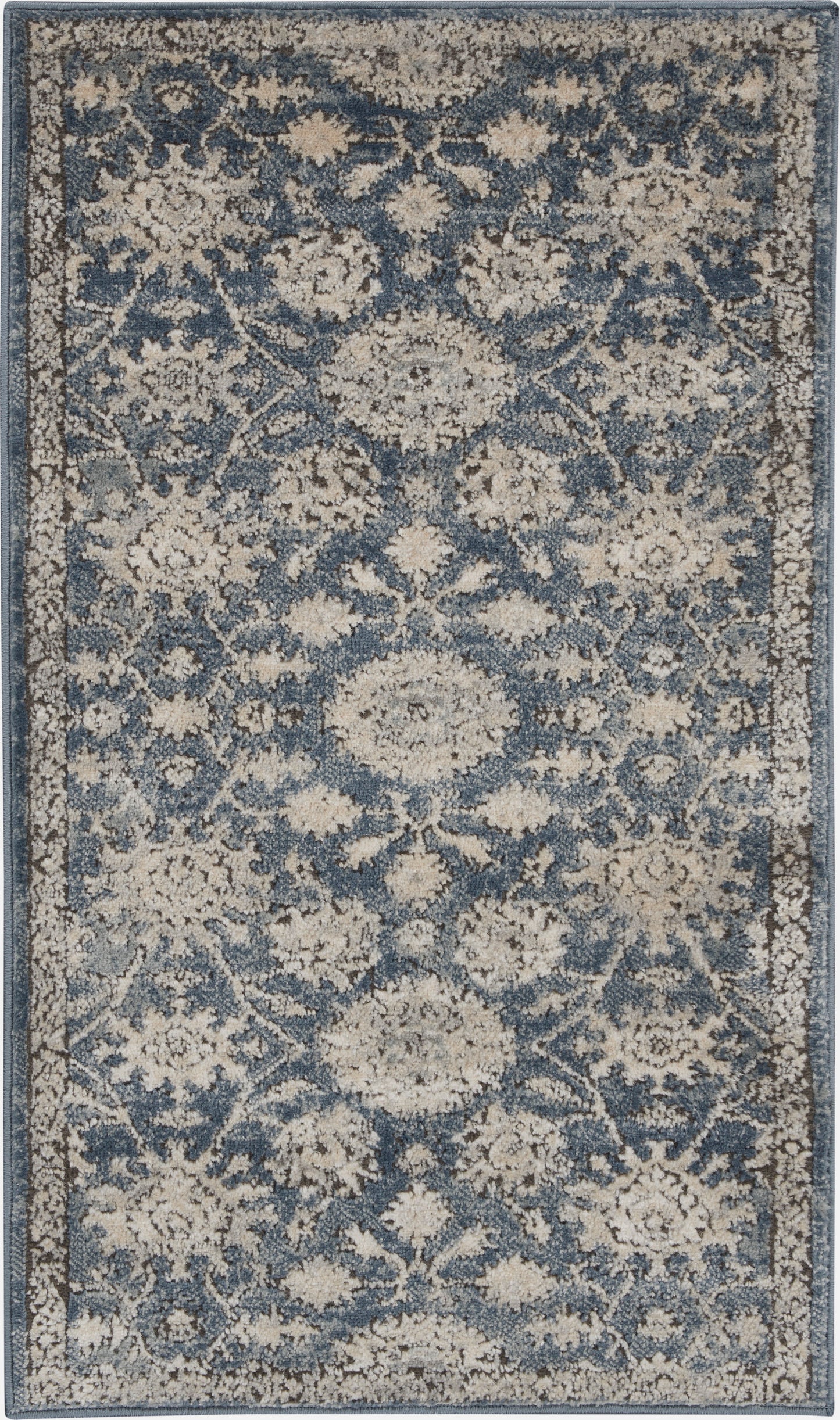 Nourison Home Quarry QUA06 Blue Beige Traditional Machinemade Rug