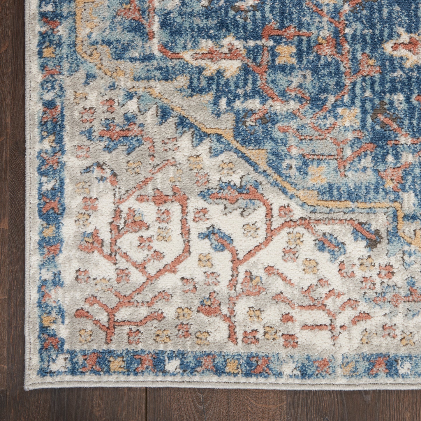 Nourison Home Quarry QUA12 Blue Grey  Traditional Machinemade Rug