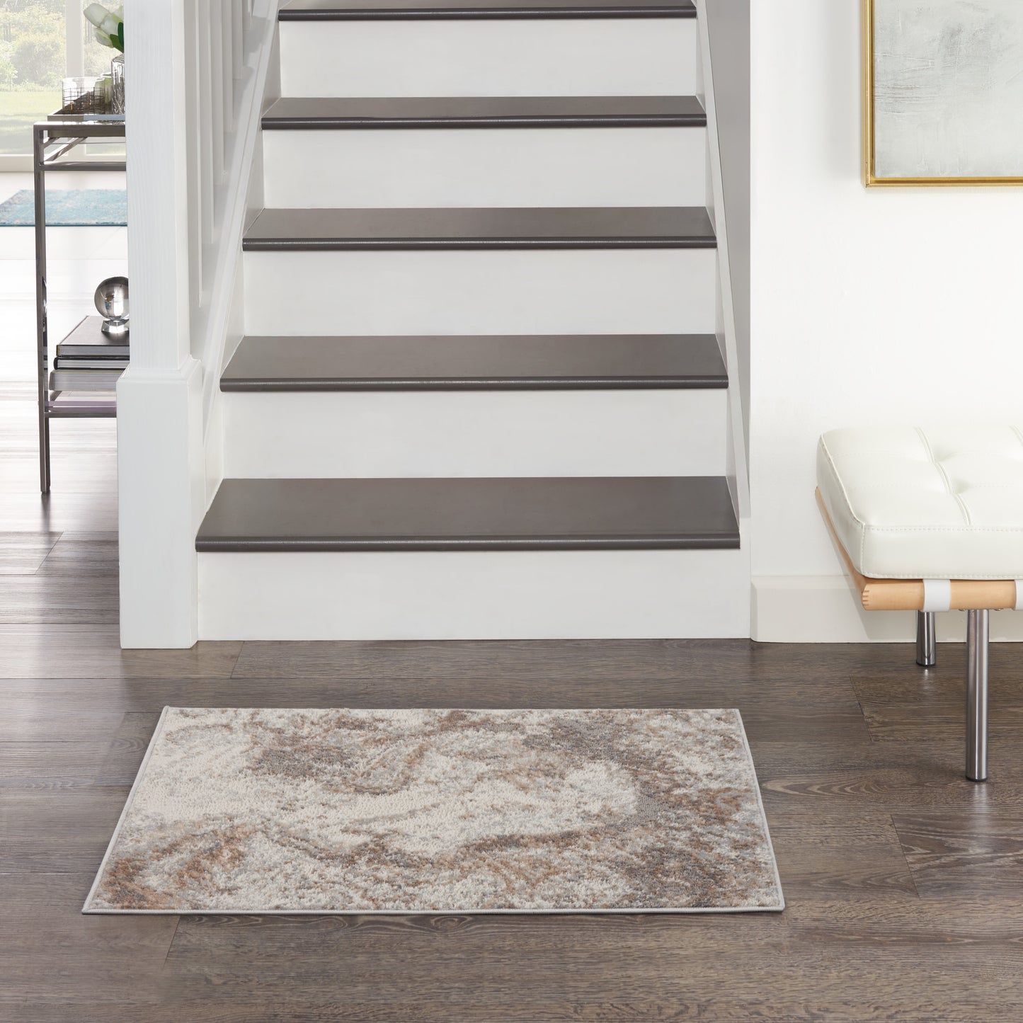 Nourison Home Elation ETN02 Ivory Grey  Contemporary Machinemade Rug