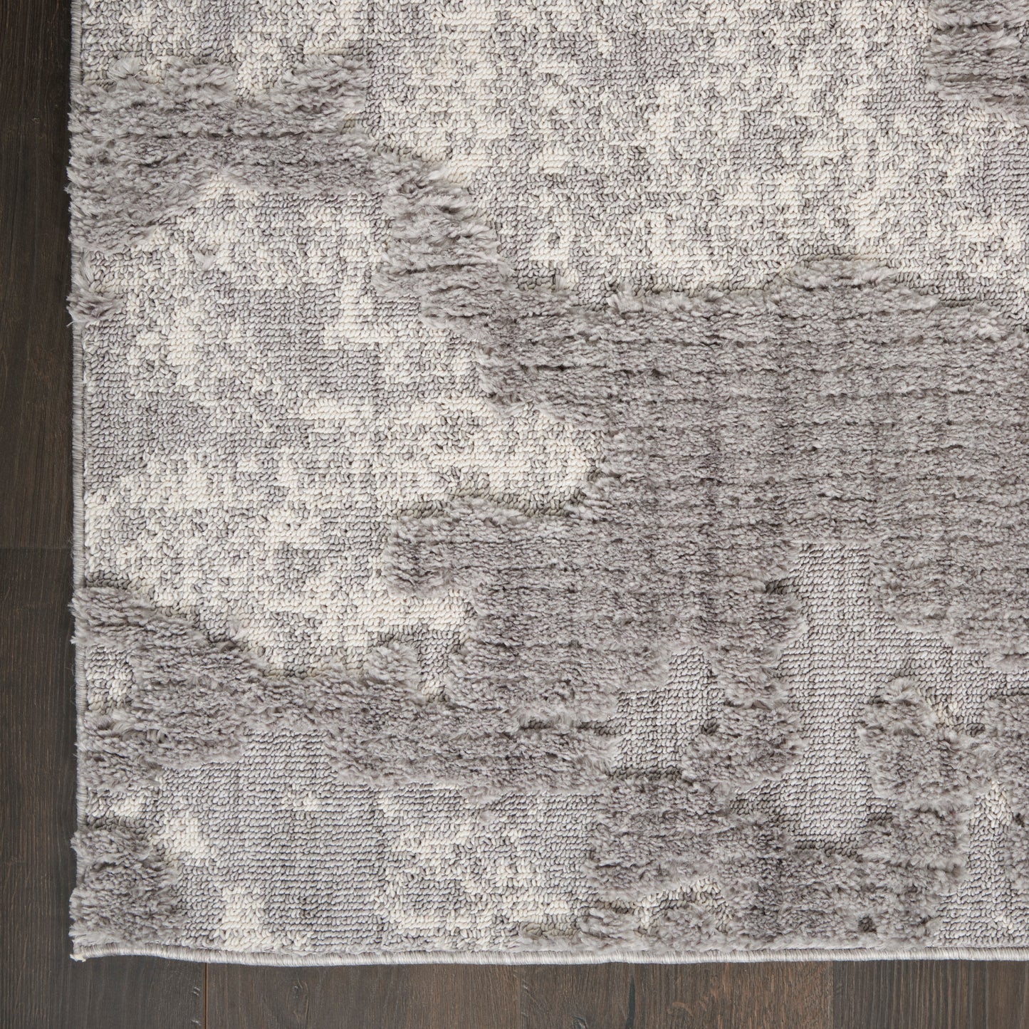 Nourison Home Zermatt ZER01 Grey Ivory  Contemporary Machinemade Rug