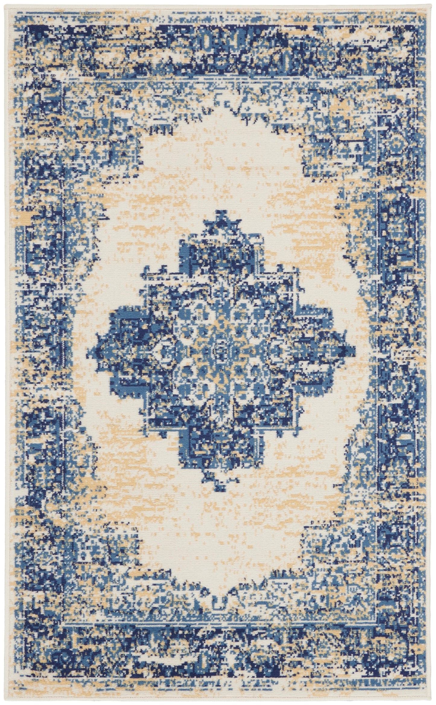 Nourison Home Grafix GRF14 White  Transitional Machinemade Rug