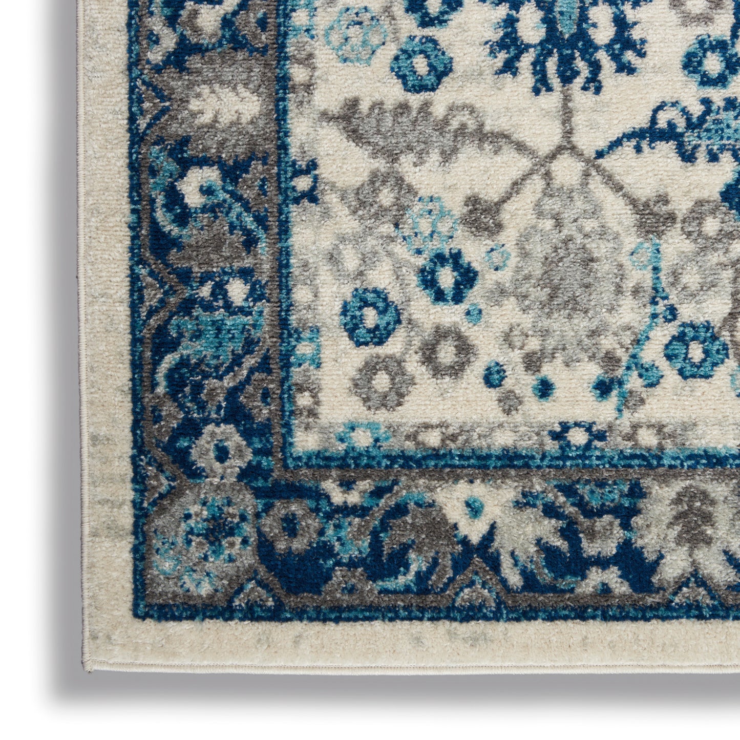 Nourison Home Persian Vintage PRV05 Ivory Grey Blue  Power-Loomed Rug