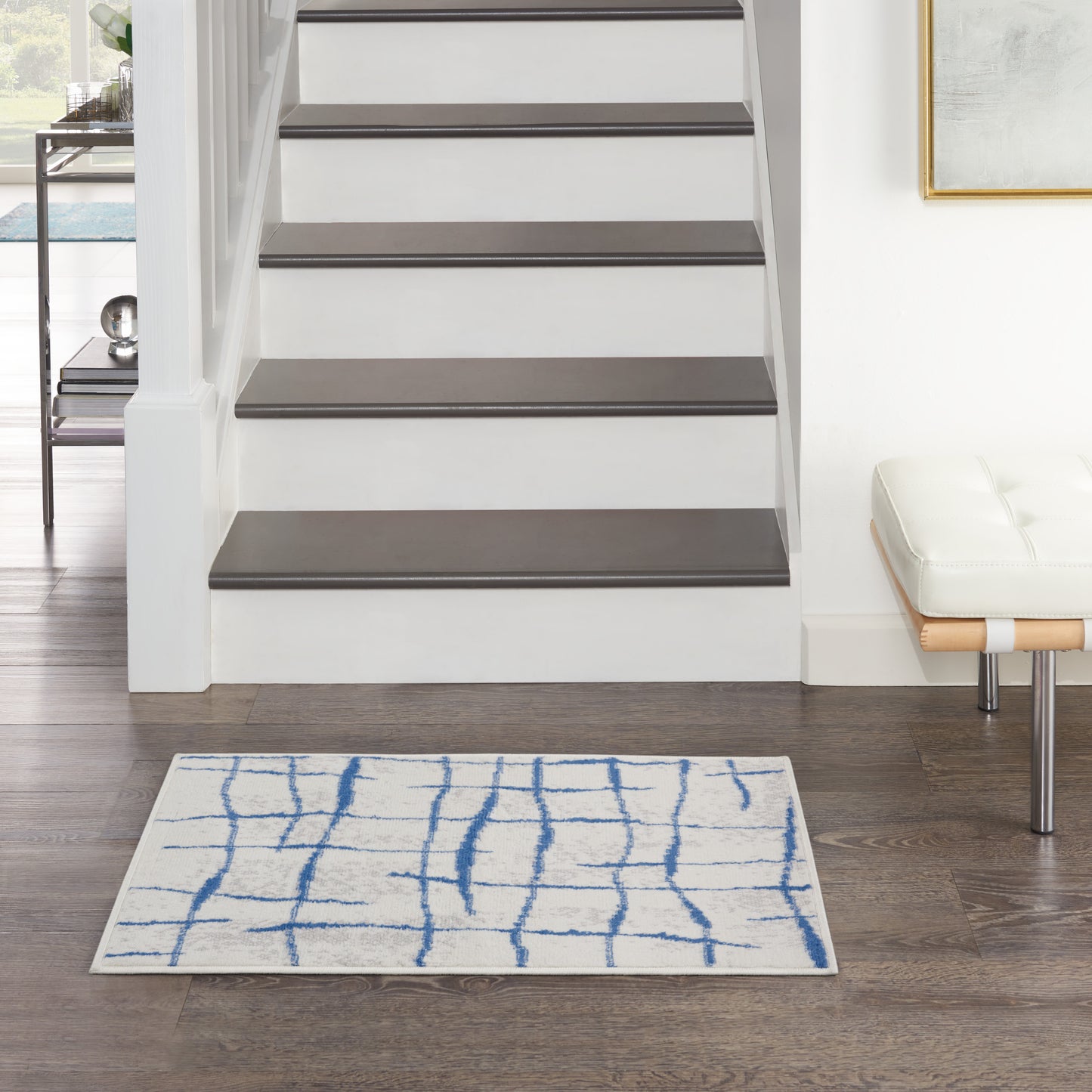 Nourison Home Whimsicle WHS09 Ivory Blue  Contemporary Machinemade Rug