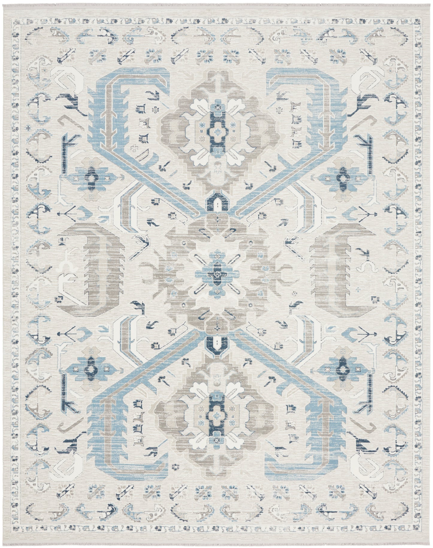 Nourison Home Lennox LEN03 Ivory Grey  Transitional Machinemade Rug