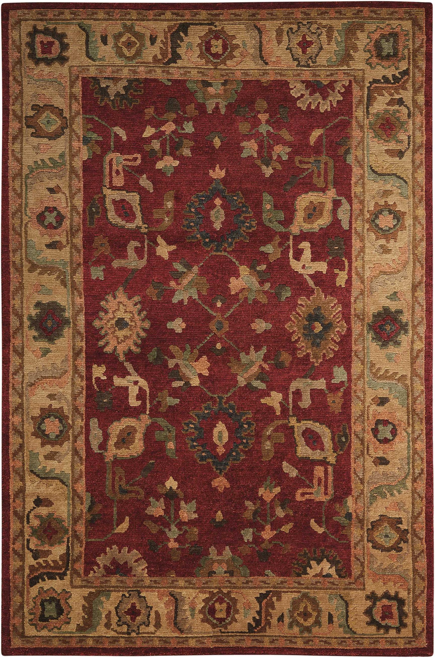 Nourison Home Tahoe TA08 Red  Traditional Knotted Rug