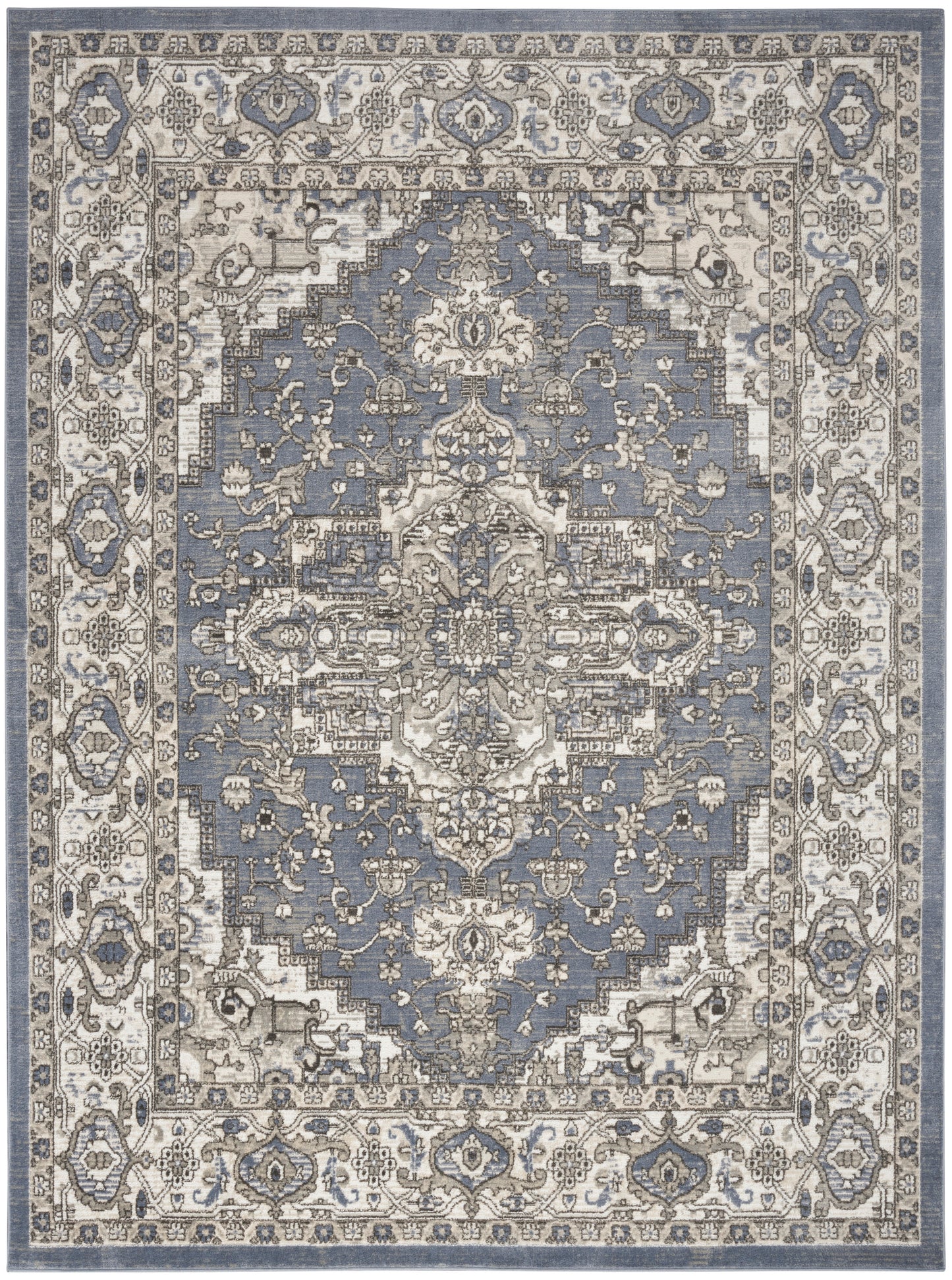 Nourison Home Quarry QUA05 Blue  Transitional Machinemade Rug