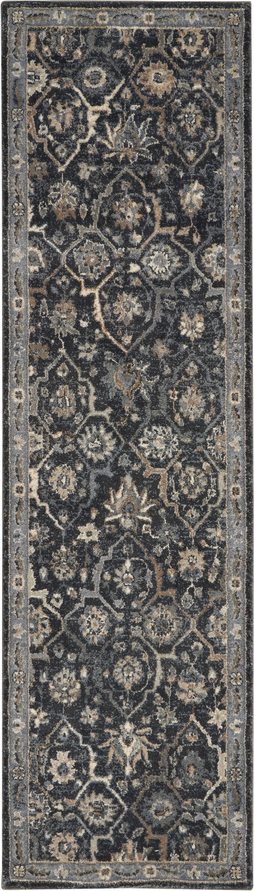 Nourison Moroccan Celebration KI385 Navy  Traditional Machinemade Rug