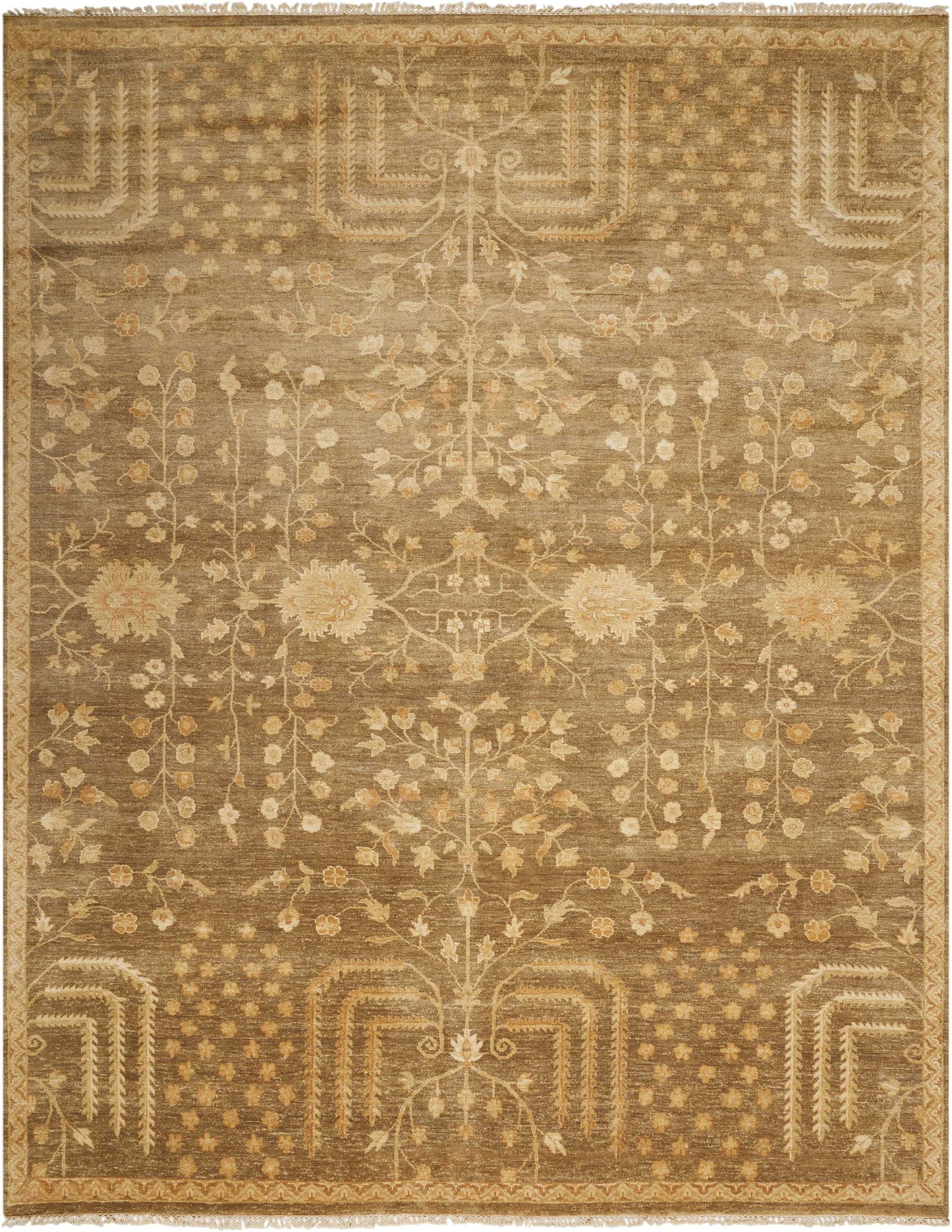 Nourison Home Grand Estate GRA02 Mushroom  Traditional Knotted Rug